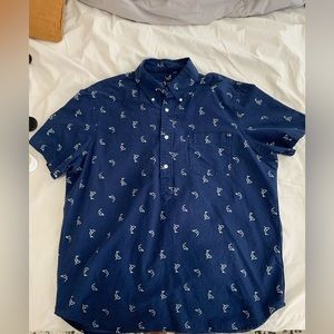 Mens polo Ralph Lauren shark half button up